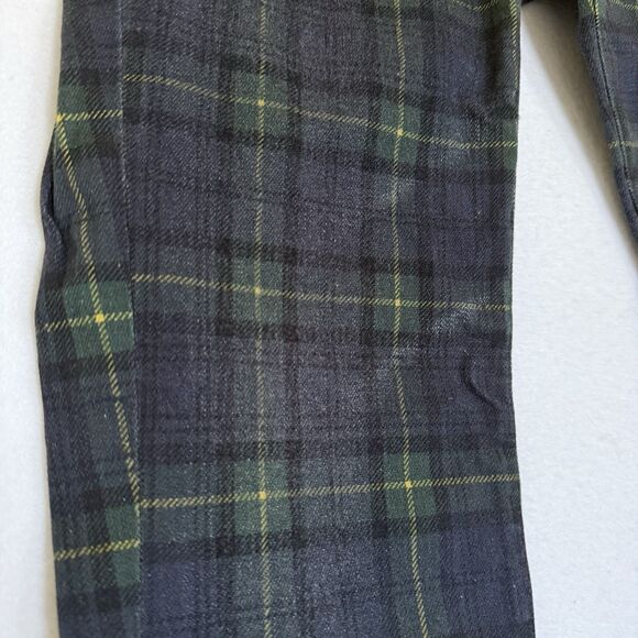 R13 Kick Fit Jeans Womens 27 Printed Tartan Plaid F22 Designer Grunge Punk Denim - Picture 4 of 16